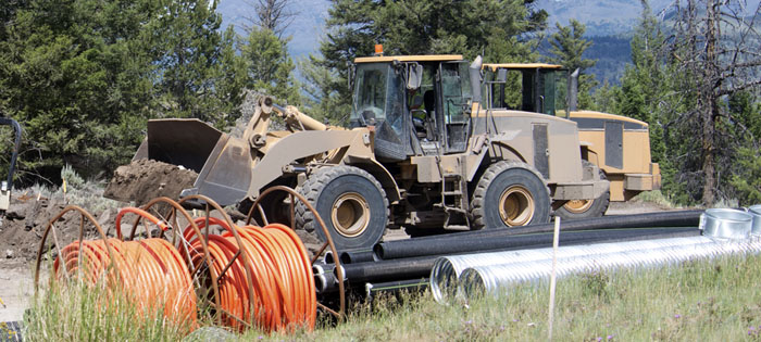 Laying Fiber Optic Cable